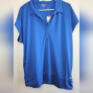 NWT Ogio Microstripe Women's Short Sleeve Polo, Size Large